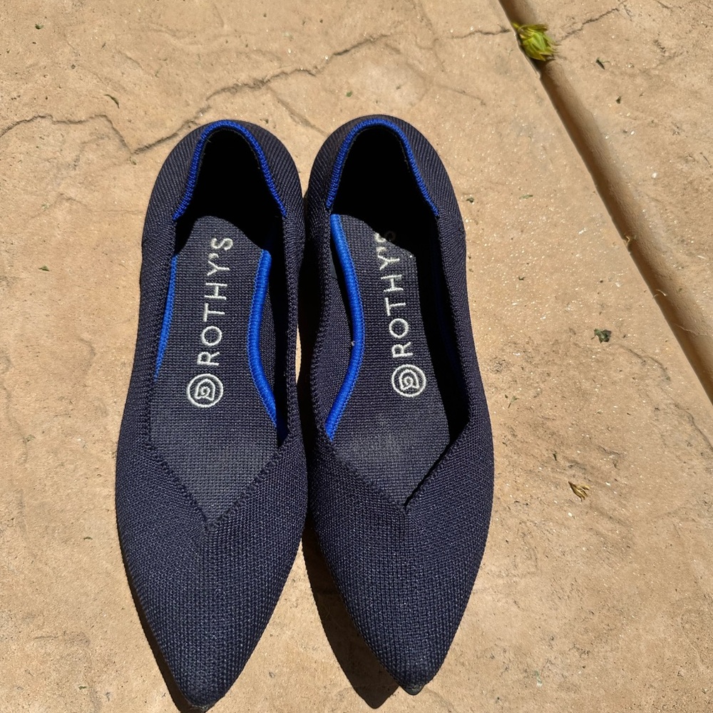 Rothy's Navy and Royal Blue Flats